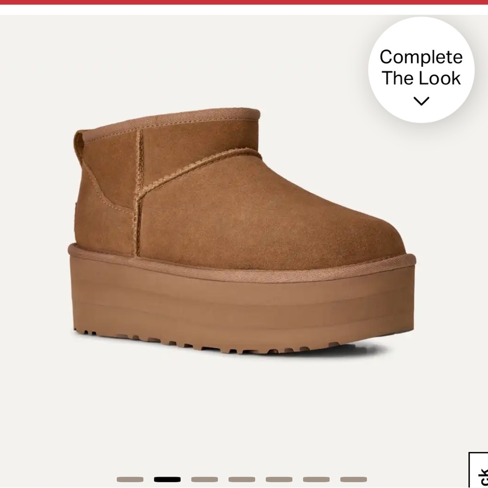 UGG CLASSIC ULTRA MINI PLATFORM CHESTNUT WOMENS SIZE 9